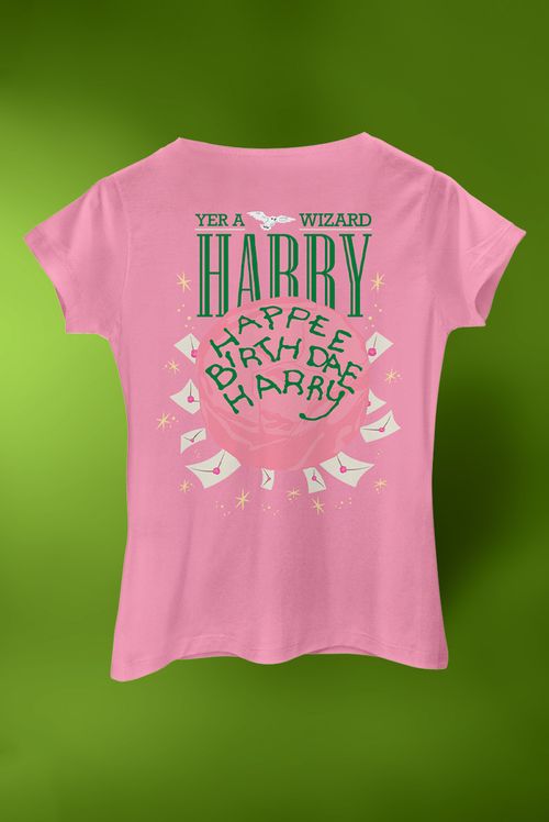Camiseta Feminina Harry Potter Bolo Harry