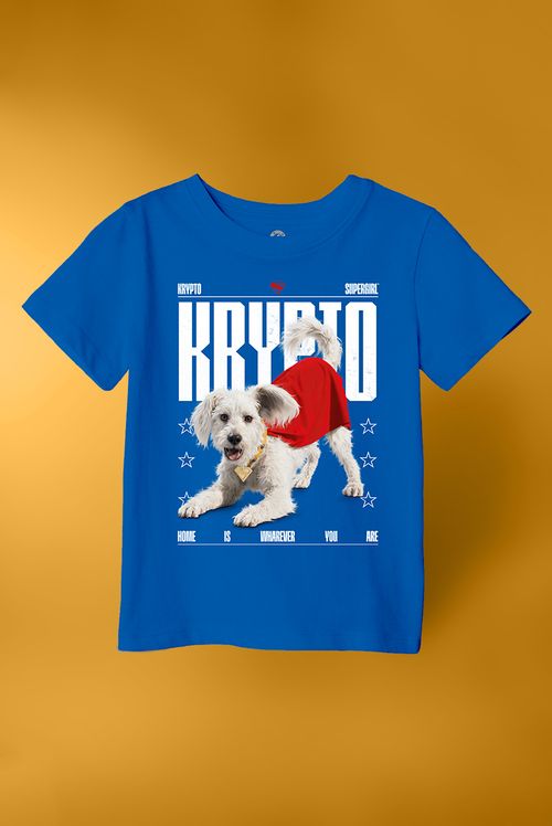 Camiseta Infantil DC Comics Supergirl Krypto