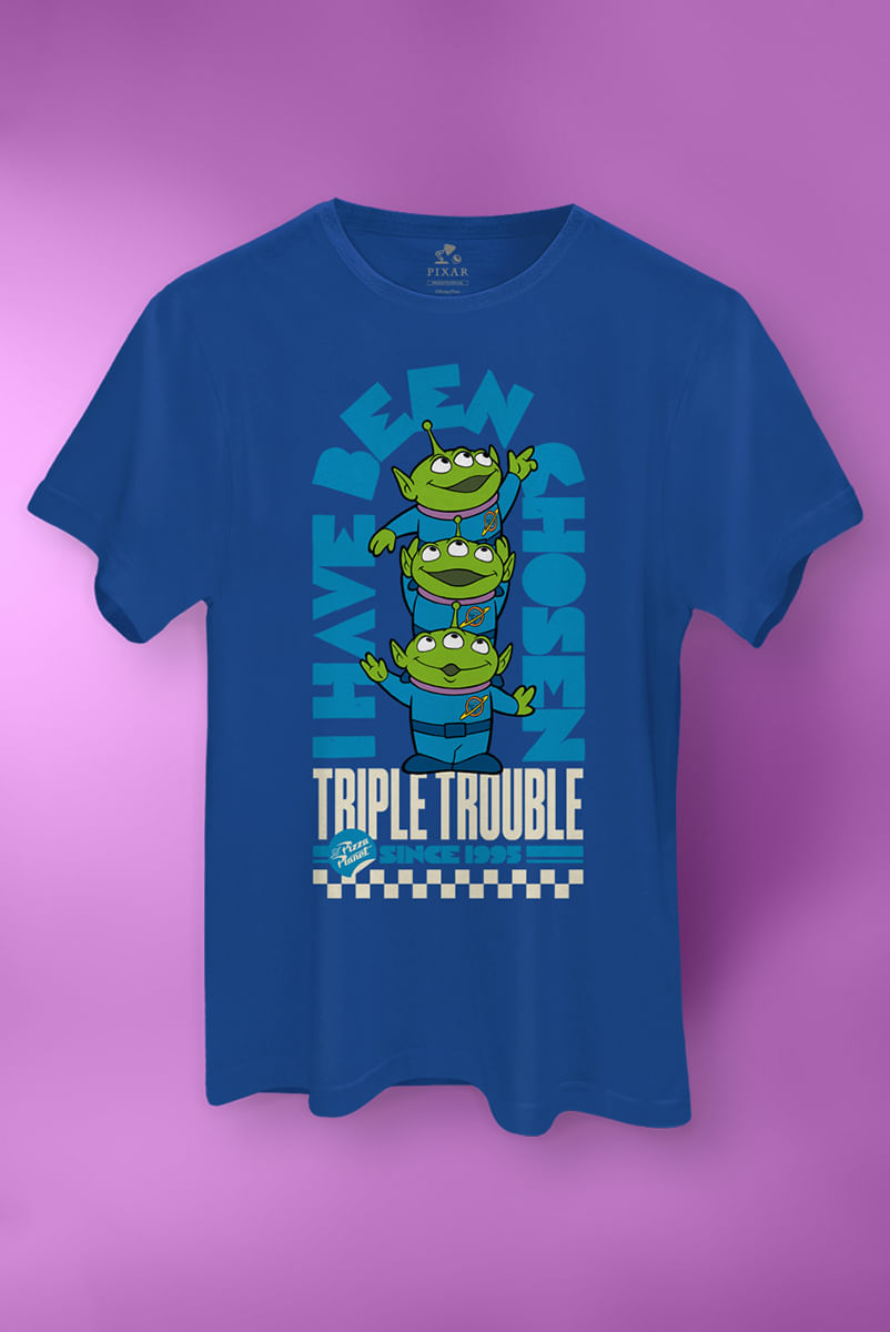 Camiseta Disney Toy Story Aliens Tripla Encrenca