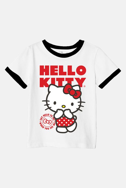 Camiseta Infantil Hello Kitty Say Hello To Me