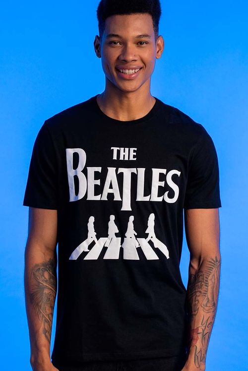 Camiseta The Beatles Abbey Road P&B