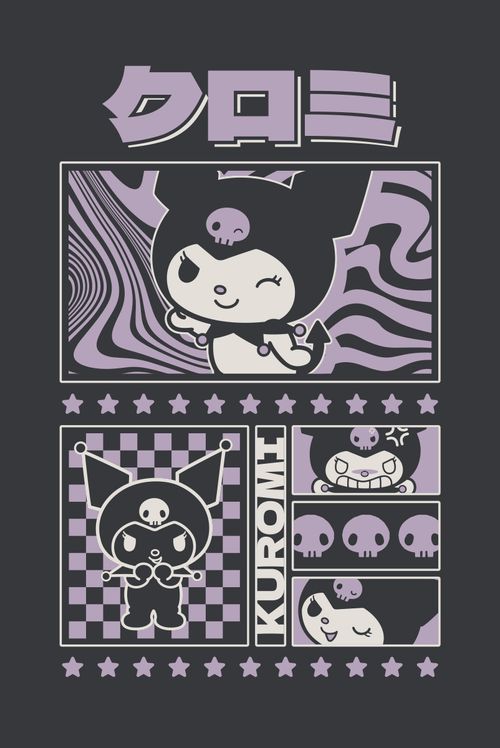 Camiseta Infantil Hello Kitty Kuromi