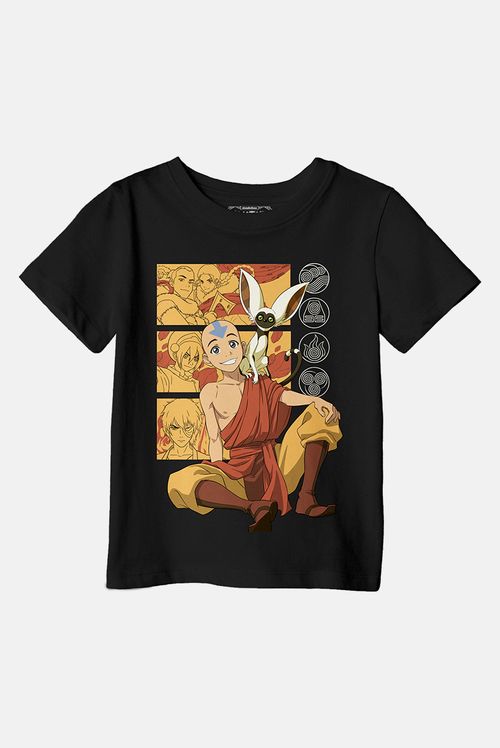 Camiseta Infantil Avatar: A Lenda de Aang Momo