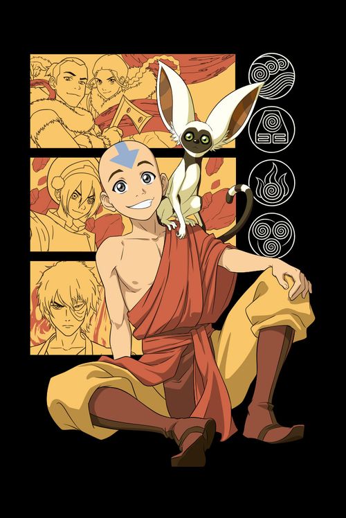 Camiseta Infantil Avatar: A Lenda de Aang Momo