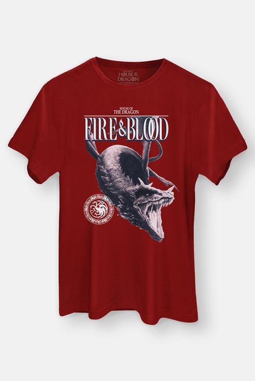 Camiseta House Of The Dragon Fire & Blood