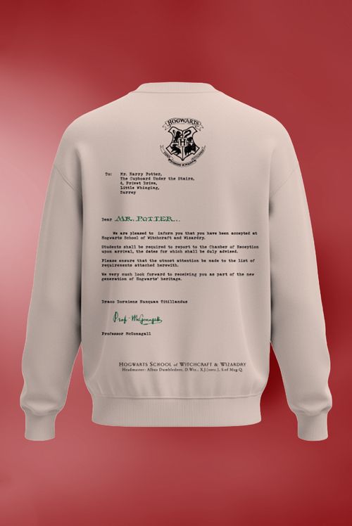 Moletom Harry Potter Cartas de Hogwarts