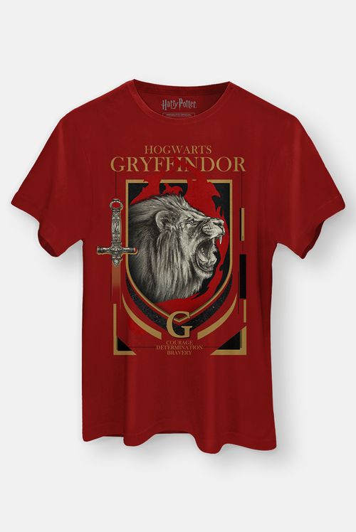 Camiseta Harry Potter Grifinória Leão