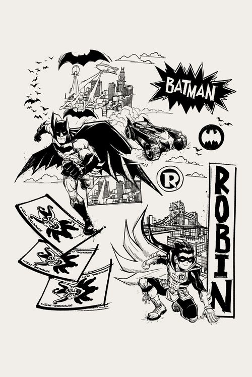 Camiseta DC Comics Batman Sketches