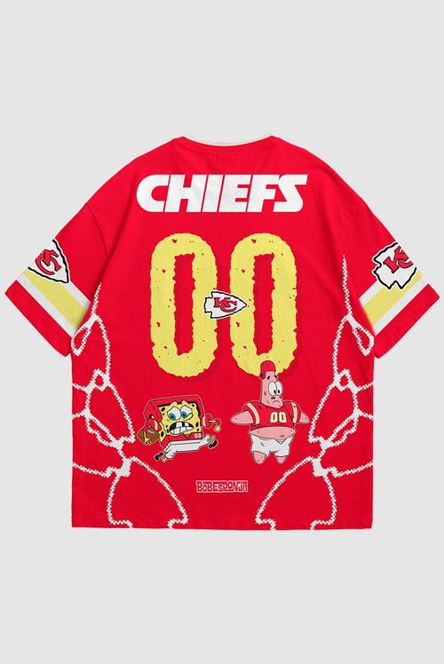 Camiseta NFL + Bob Esponja Chiefs