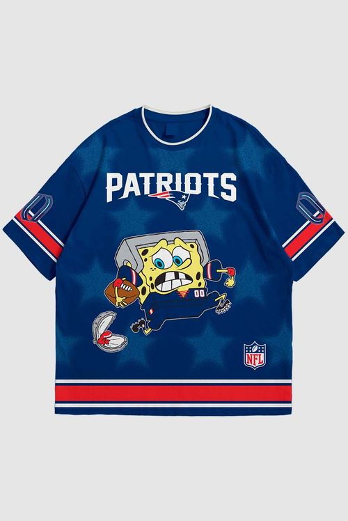 Camiseta NFL + Bob Esponja Patriots