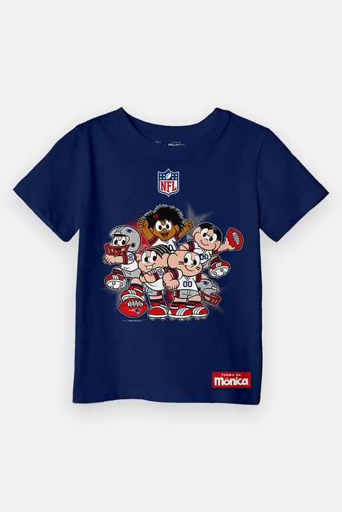 Camiseta Infantil NFL + Turma da Mônica Patriots