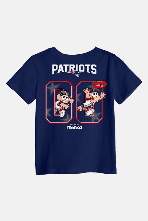 Camiseta Infantil NFL + Turma da Mônica Patriots