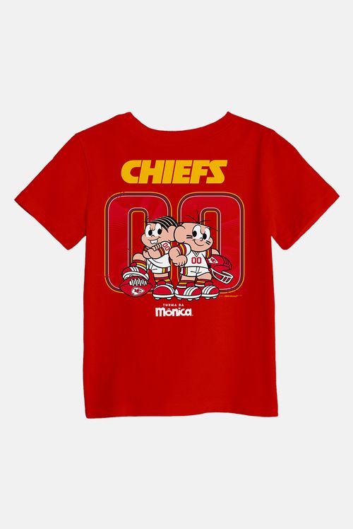 Camiseta Infantil NFL + Turma da Mônica Chiefs