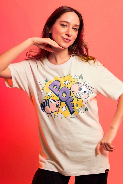 Camiseta Turma da Mônica Mônica Cebolinha POF