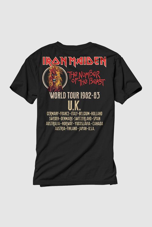 Camiseta Iron Maiden The Number Of The Beast World Tour