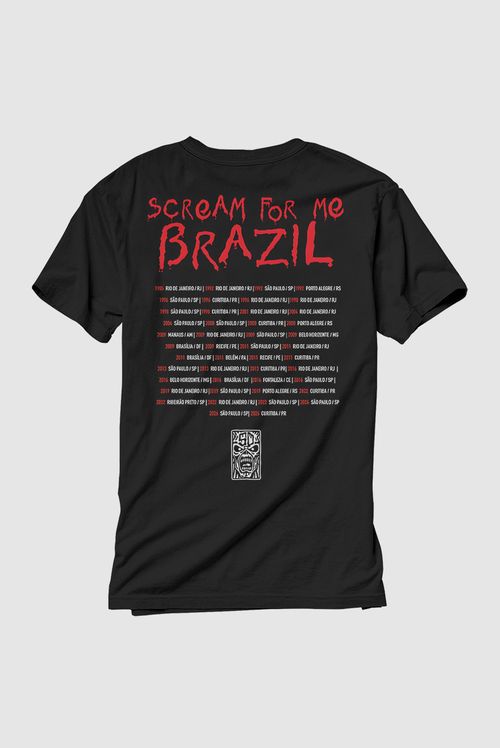 Camiseta Iron Maiden Scream For Me Brazil