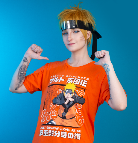 Camiseta Camiseta Naruto Shippuden Camisa Feminina Nuvem Akatsuki